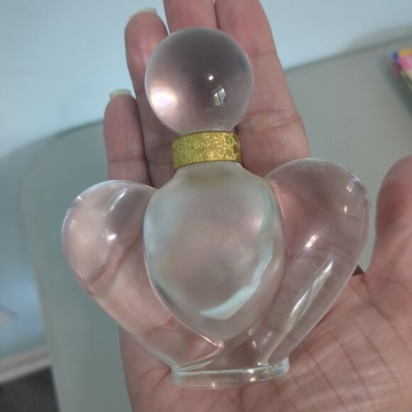 Vintage Lalique France Nina Ricci Heart Shaped Frosted Crystal Perfume Bottle - Picture 1 of 5